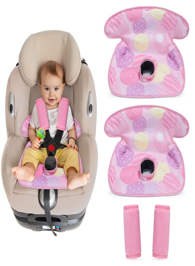 COOLBEBE Piddle Pads Car Seat Protector for Potty Training, 2 Pack Dry Waterproof Car Seat Liner Toilet Training & Strap Covers for Baby Infant, Baby Car Seat Pad Cover for Strollers, Carseat (Pink) - Image 1